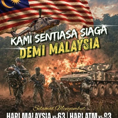 Poster Hari Malaysia ke-63 dan Hari ATM ke-93